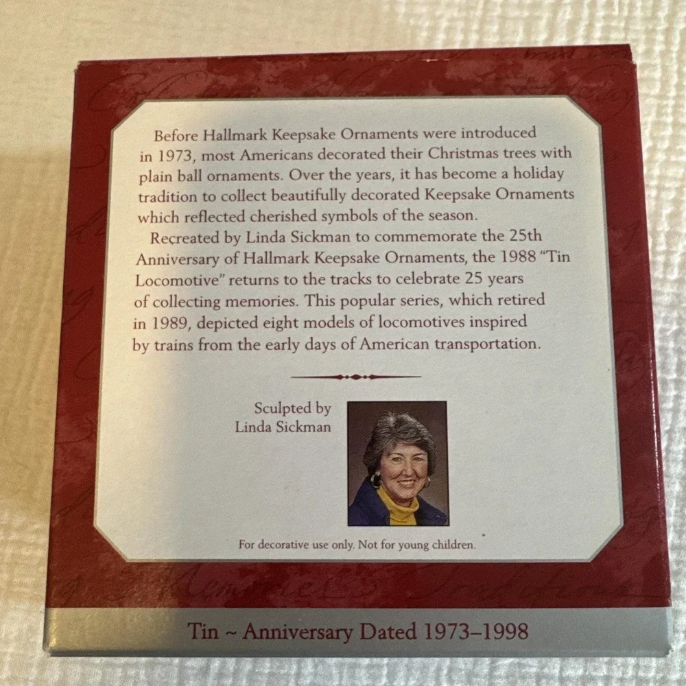 1998 Hallmark Keepsake Ornament - Tin Locomotive Anniversary Edition